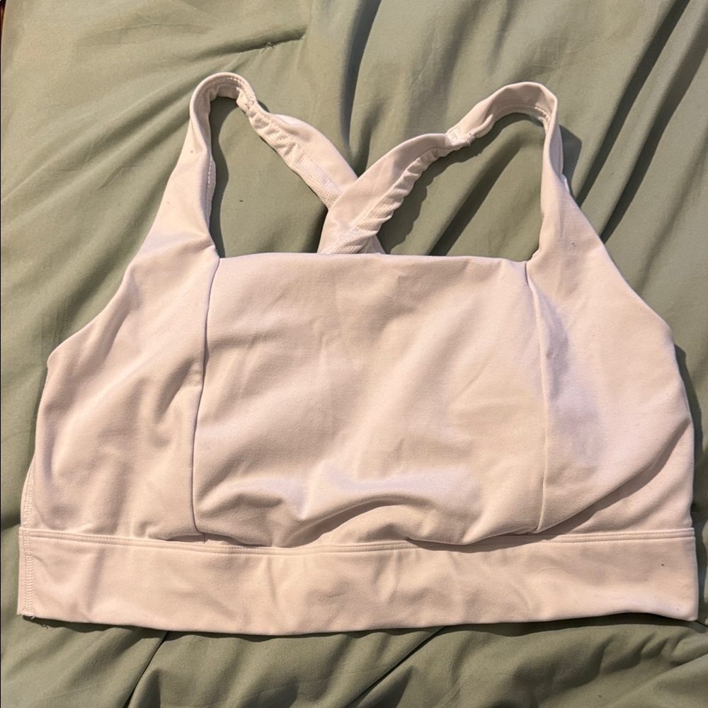 All in Motion White Sports Bra